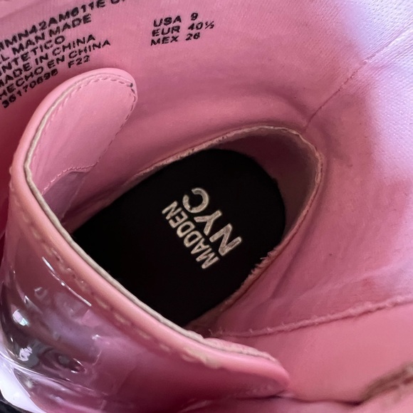 Steve Madden NYC Bettyy Pink Combat Boots - Picture 6 of 7